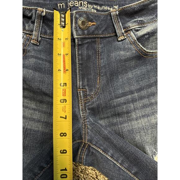 M Jeans by Maurices Woman’s Size XS Distressed Skinny  Medium‎ Wash 26.5x29 - Picture 6 of 7